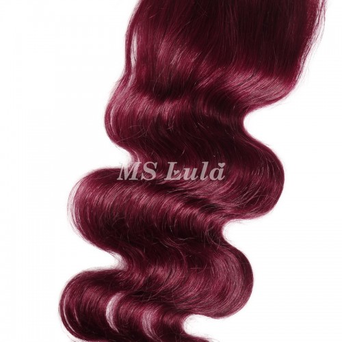 Body Wave #99J Virgin Human Hair 4x4 13x4 Transparent Lace Closure/Frontal | Human Hair Wig | Lace Front
